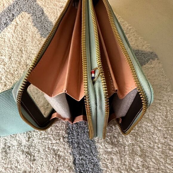 Synthetic Leather Shoulder Bag, Telephone Wallet Cross Bag(Green) - Picture 10 of 14